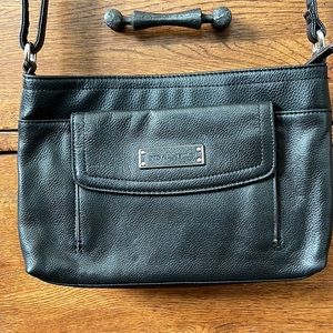 Tignanello black pebble leather crossbody